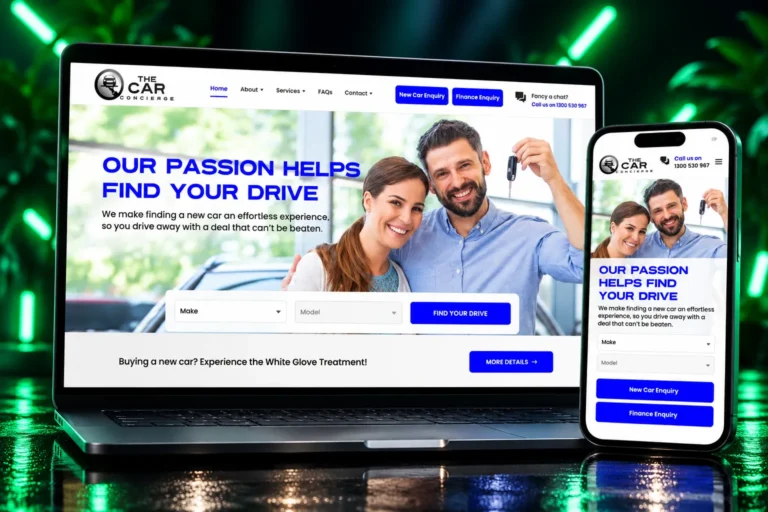 Neon Car Concierge Website Showcase